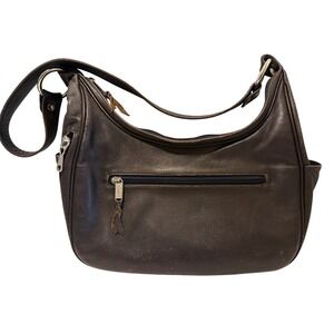 Galco Holster Hobo Bag Womens Dark Brown Leather Zippered Shoulder Purse NO KEY